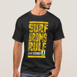 Camiseta Regra de surfs!!! (impressão solteiro amarelo)