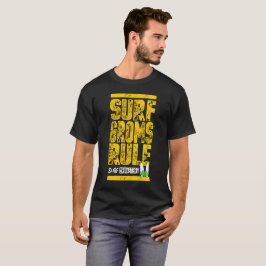 Camiseta Regra de surfs!!! (impressão solteiro amarelo)
