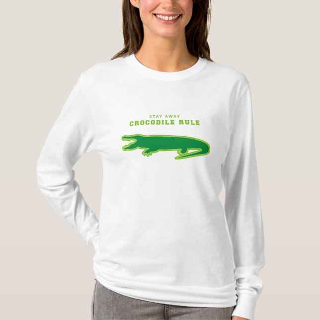 Camiseta Regra do Crocodilo (Verde) (Frente)
