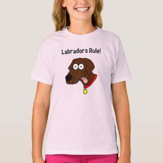 Camiseta "Regra dos Labradores!" Chocolate Labrador T Shirt