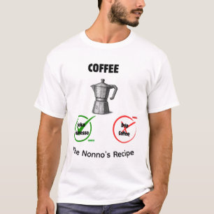 Camiseta Regra engraçada personalizada do café italiano Mok