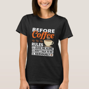 Camiseta Regras Antes do Café – Humor Divertido para Amante