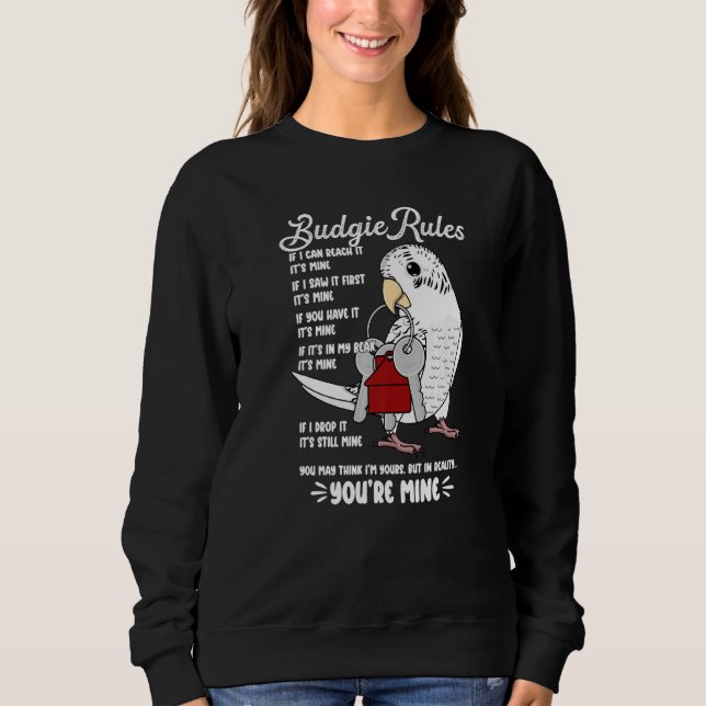 Camiseta Regras da Casa de Papagaios É Minha Eu Budgie Bran (Frente)