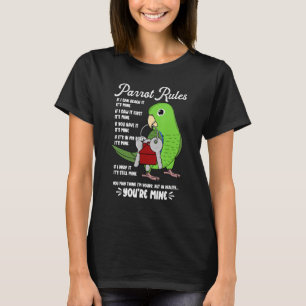 Camiseta Regras da Casa de Papagaios É Minha I Periquito Ve