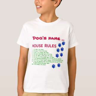 Camiseta Regras da Casa do Cachorro - regras para viver