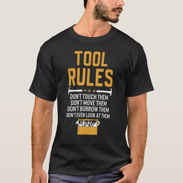 Camiseta Regras da Ferramenta   Faz-tudo (Frente)