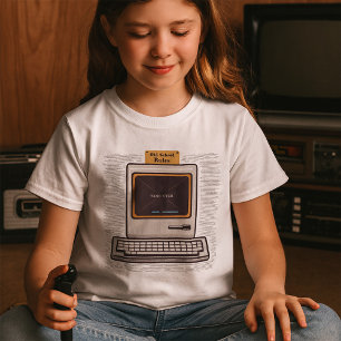 Camiseta Regras da Velha Escola Jogo de Computador Antigo F