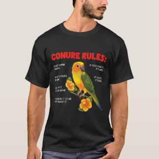 Camiseta Regras de Conure Funny Conure Aniversário do Propr