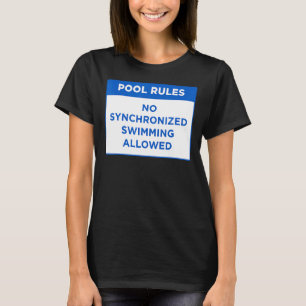 Camiseta Regras de piscina para Nadação Sincronizada Palavr