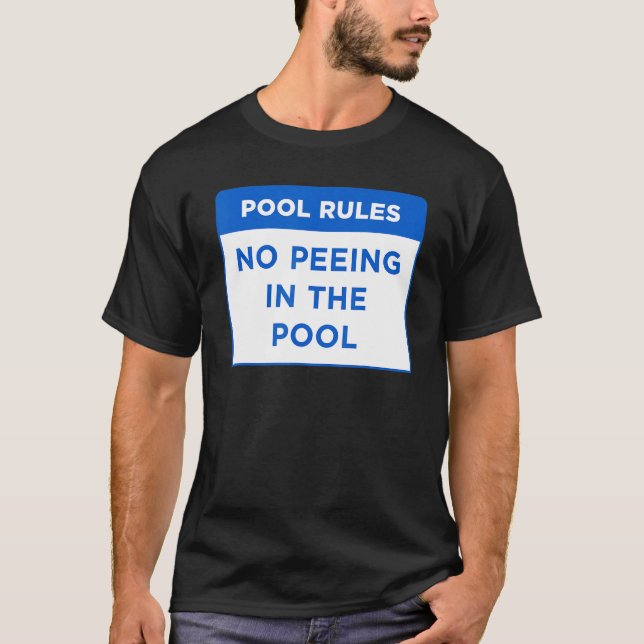 Camiseta Regras de piscina Sem Extremidade Na Design De Pal (Frente)