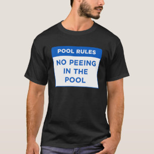 Camiseta Regras de piscina Sem Extremidade Na Design De Pal