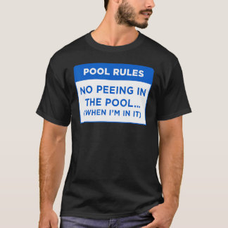 Camiseta Regras de piscina Sem Extremidade Na Design De Pal