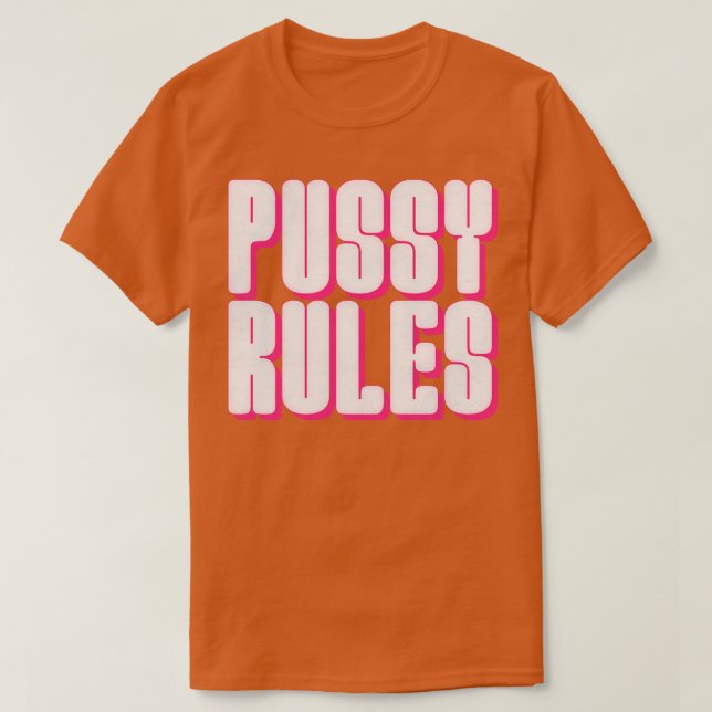 Camiseta Regras de Pussy (Frente do Design)