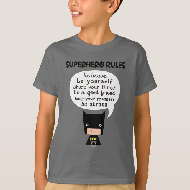 Camiseta Regras de Super-Herói (Frente)