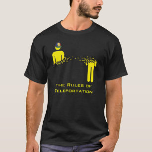 Camiseta Regras de Teleportação Escura