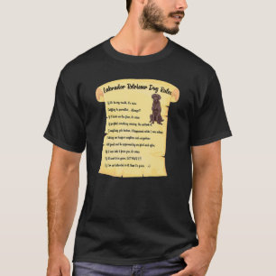 Camiseta Regras do Cão Retriever Labrador Chocolate para o