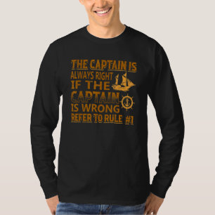 Camiseta Regras do Capitão de Cruzeiro de Barcos