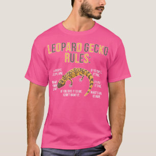 Camiseta Regras do Gecko Leopardo Dono do Gecko Leopardo Mã