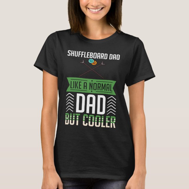 Camiseta Regras do Jogo de Mesa de Shuffleboard Quadra Exte (Frente)
