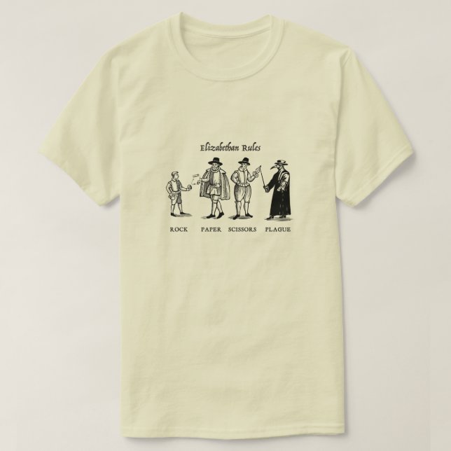 Camiseta Regras Elizabethan (luz) (Frente do Design)