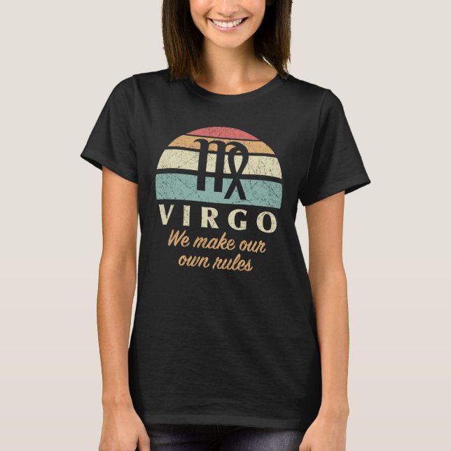 Camiseta Regras Engraçadas do Virgo Zodiac (Frente)