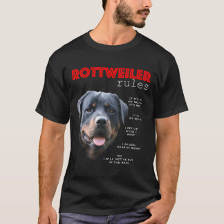 Camiseta Regras Engraçadas Para O Proprietário De Um Rottwe