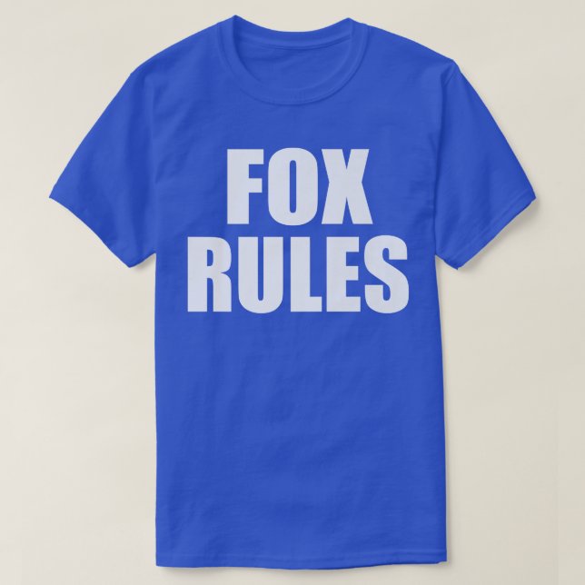 Camiseta Regras FOX Filho Filha Menino Menino (Frente do Design)