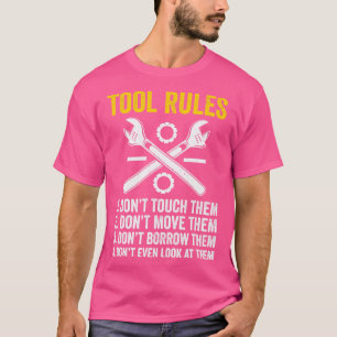 Camiseta Regras Mecânicas Engraçadas De Ferramenta Mecânica