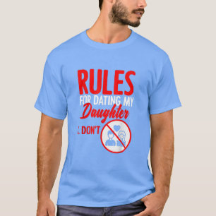 Camiseta Regras Namorando Minha Filha Pai Dia de os pais