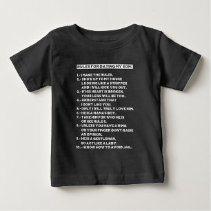 Camiseta Regras para namorar meu filho