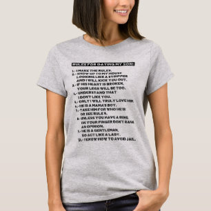 Camiseta Regras para namorar meu filho