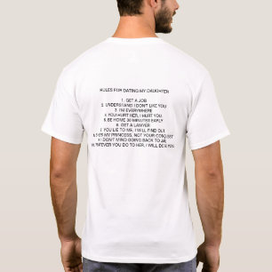 Camiseta Regras Para O Namorando Minha Filha