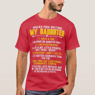 Camiseta Regras para o Namorando Minha Filha