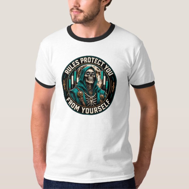 Camiseta Regras Protegem Você de Si Mesmo (Frente)