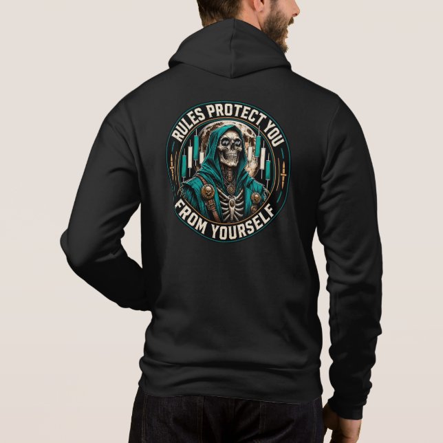 Camiseta Regras Protegem Você de Si Mesmo Atrás (Verso)