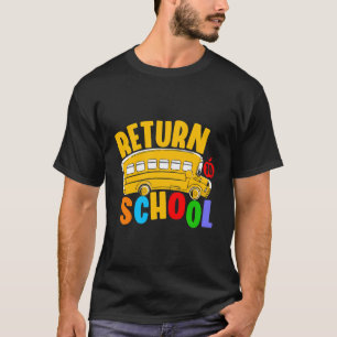 Camiseta Regressar Engraçado Ao Ônibus Escolar De Volta Aos