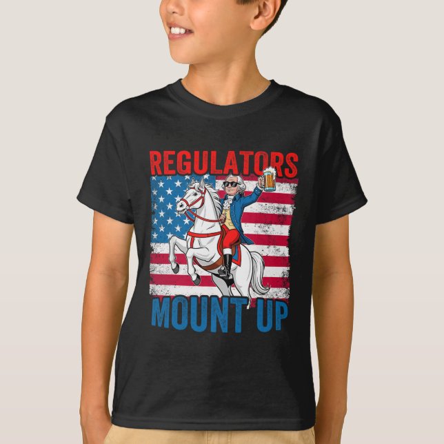 Camiseta Reguladores de Montar 4 De Julho Dia Independente  (Frente)