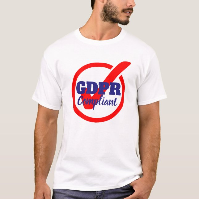 Camiseta Regulamento geral complacente da protecção de (Frente)