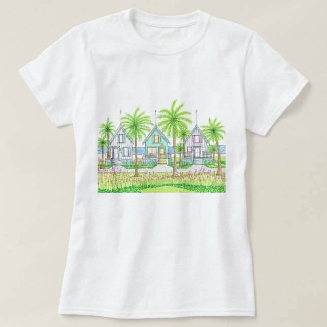 Camiseta Regular Beach Life Tropical Shack (Frente do Design)