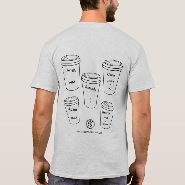 Camiseta Regulares de Amanda Lexie - Copas de café (Verso)