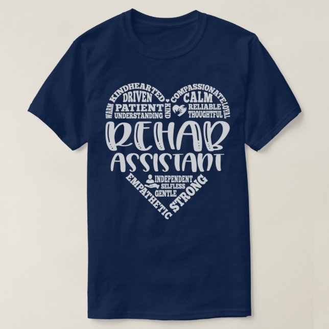 Camiseta Rehab assistente de reabilitação (Frente do Design)