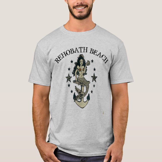 Camiseta Rehoboth Beach, DE, Sereia (Frente)