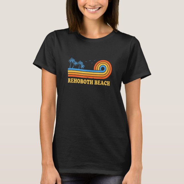 Camiseta Rehoboth Beach Delaware Summer De Tropical (Frente)