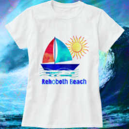 Camiseta Rehoboth Beach Delaware Watercolor Bonito