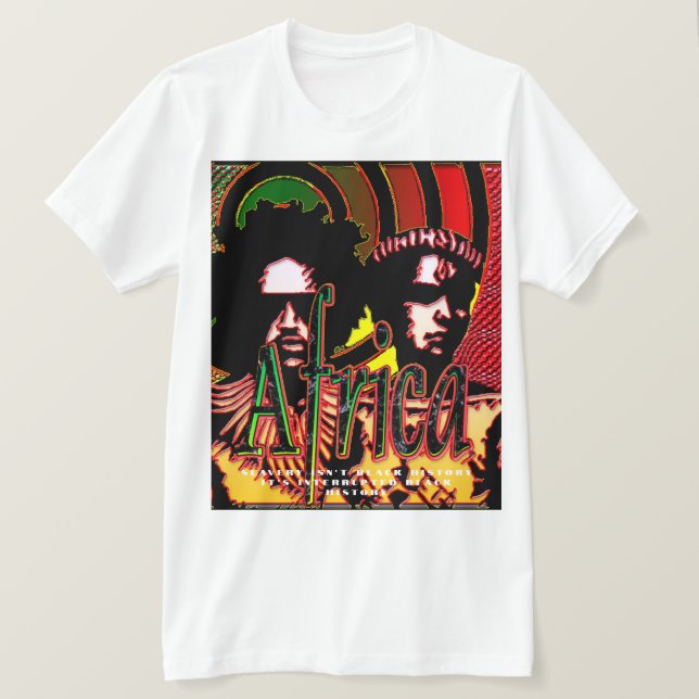 Camiseta Rei Africano e Rainha (Frente do Design)