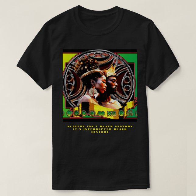 Camiseta Rei Africano e Rainha (Frente do Design)