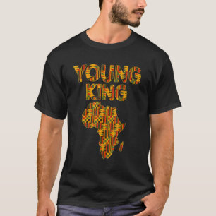Camiseta Rei Africano Meninos Legal Afro Kente Cloth 1