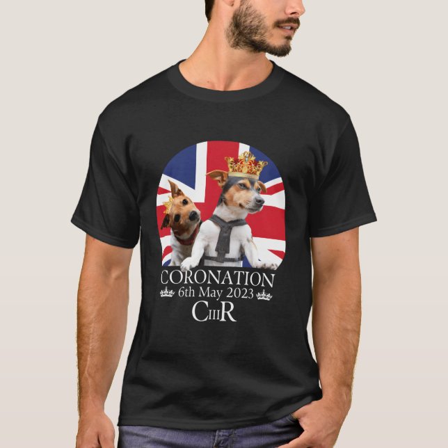 Camiseta Rei Charles Iii Coronagem Uk Bandeira O Rei Jack (Frente)
