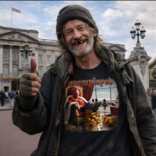 Camiseta Rei Charles III Desempregado