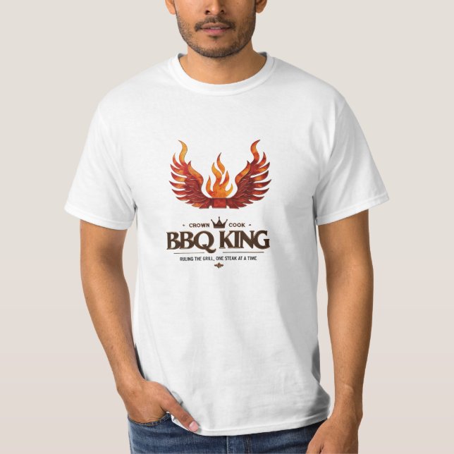 Camiseta Rei churrasco - Cultive o Cook com Asas de Fogo (Frente)